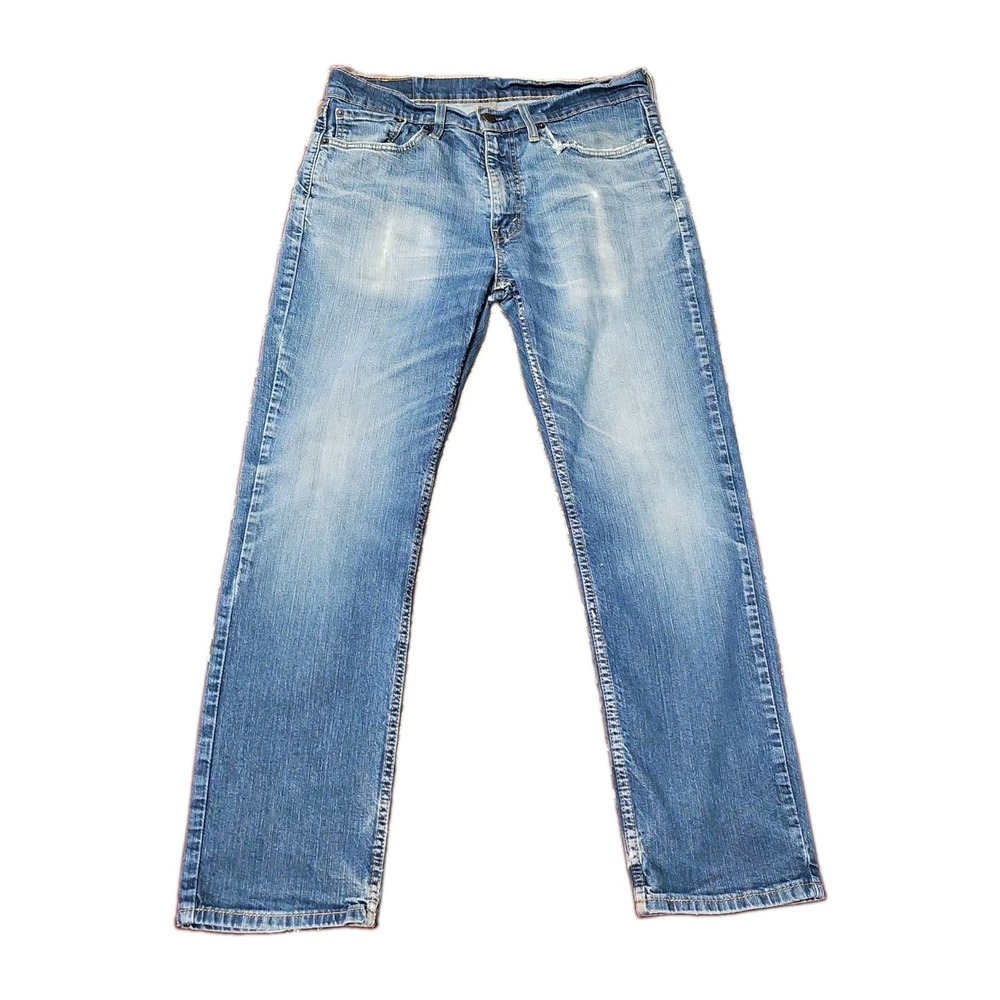 Levi's Men's 514 32x30 Original Straight Fit Jeans - Wash Distressed